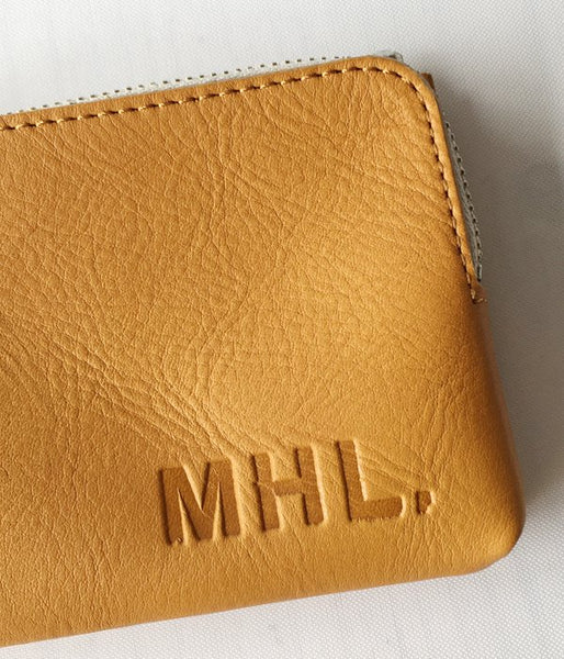 MHL./BASIC LEATHER W ZIP WALLET (YELLOW)