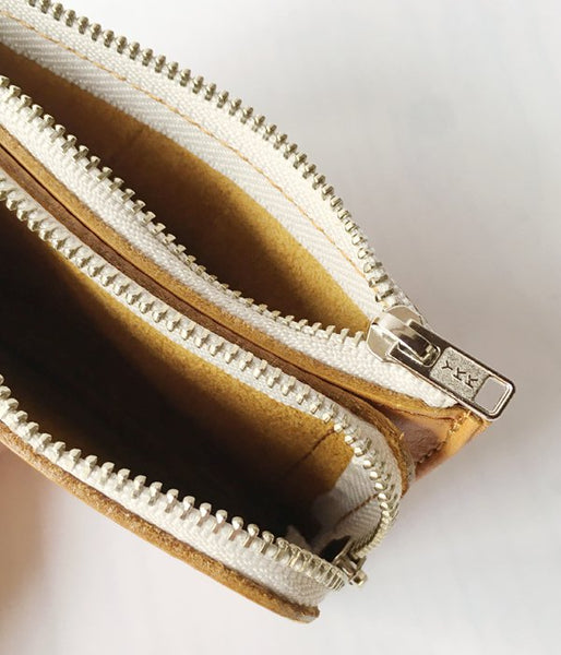 MHL./BASIC LEATHER W ZIP WALLET (YELLOW)
