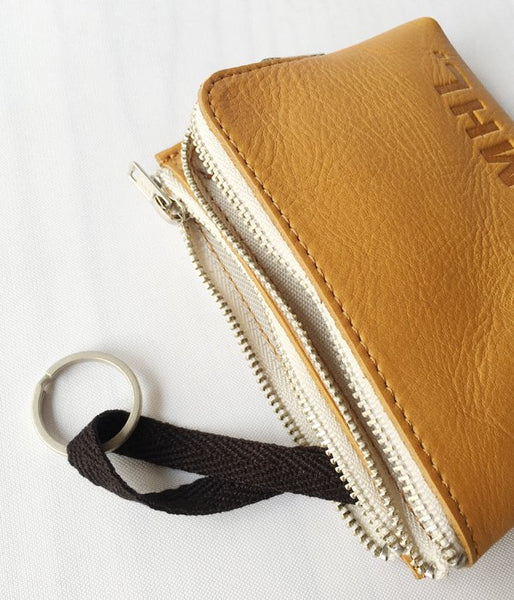 MHL./BASIC LEATHER W ZIP WALLET (YELLOW)