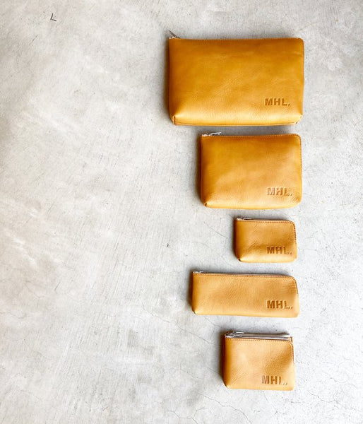 MHL./BASIC LEATHER W ZIP WALLET (YELLOW)