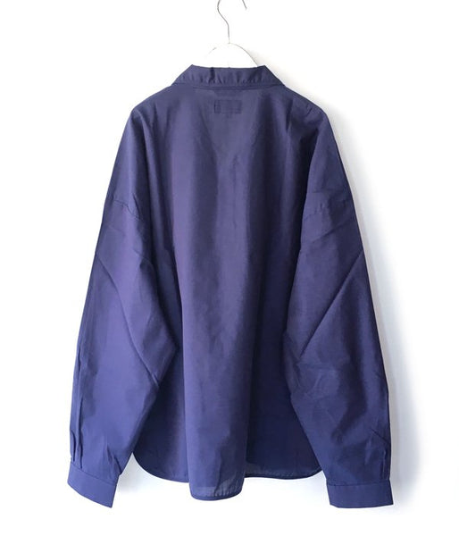 DESCENDANT/SALOON  PULLOVER LS SHIRT (NAVY)