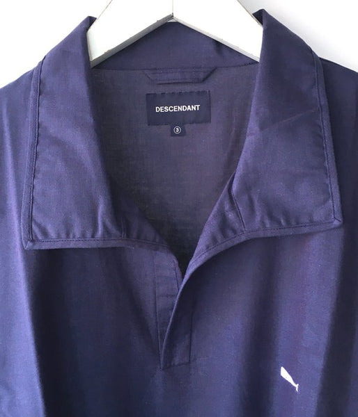 DESCENDANT/SALOON  PULLOVER LS SHIRT (NAVY)