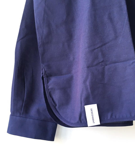 DESCENDANT/SALOON  PULLOVER LS SHIRT (NAVY)