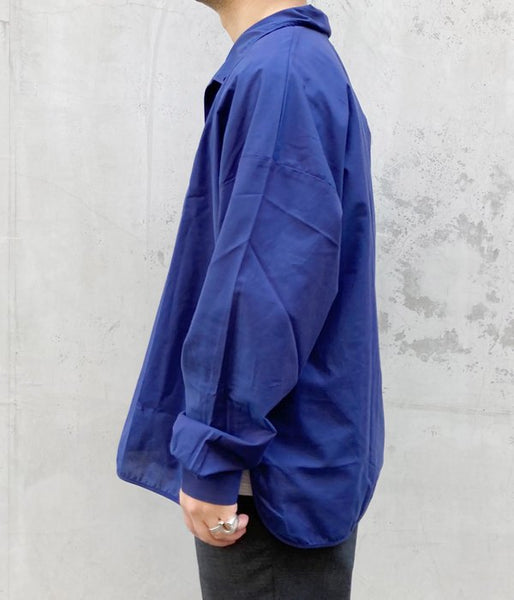 DESCENDANT/SALOON  PULLOVER LS SHIRT (NAVY)