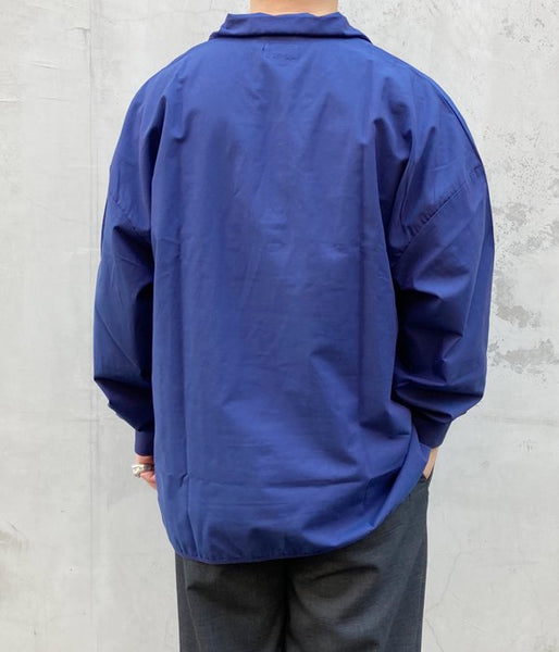 DESCENDANT/SALOON  PULLOVER LS SHIRT (NAVY)