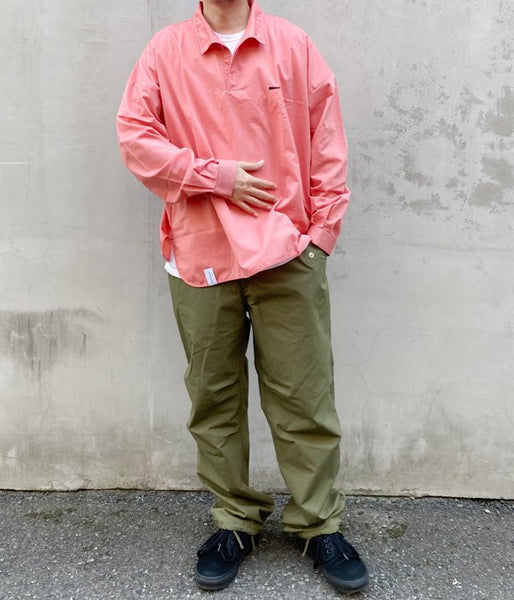 DESCENDANT/SALOON  PULLOVER LS SHIRT (PINK)