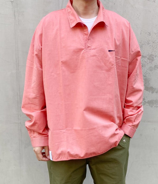 DESCENDANT/SALOON  PULLOVER LS SHIRT (PINK)