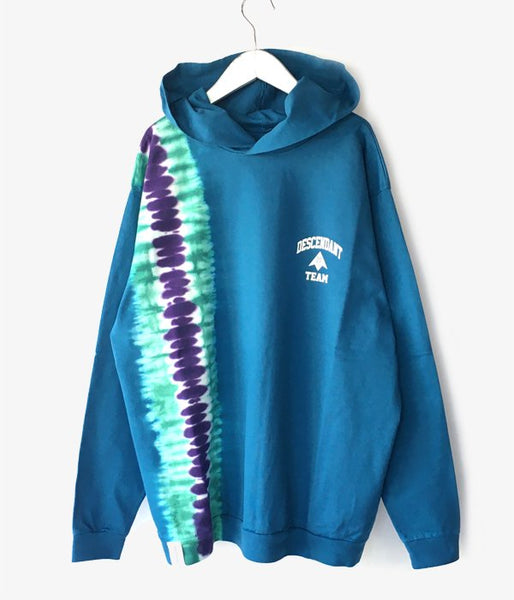 DESCENDANT/SEAL HOODED LS TIE DYE (BLUE)