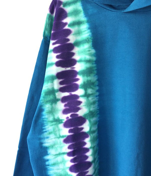 DESCENDANT/SEAL HOODED LS TIE DYE (BLUE)