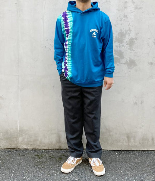 DESCENDANT/SEAL HOODED LS TIE DYE (BLUE)