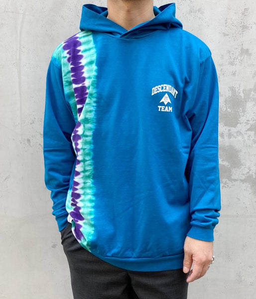 DESCENDANT/SEAL HOODED LS TIE DYE (BLUE)