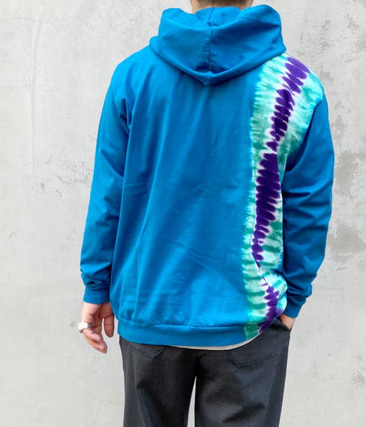 DESCENDANT/SEAL HOODED LS TIE DYE (BLUE)