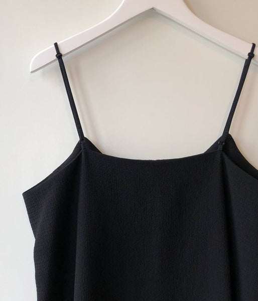 PHEENY/DOBBY CAMISOLE DRESS(BLACK)