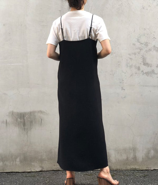 PHEENY/DOBBY CAMISOLE DRESS(BLACK)