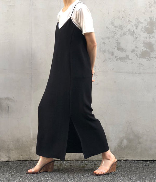 PHEENY/DOBBY CAMISOLE DRESS(BLACK)