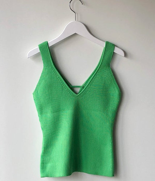 TAN/UV/NECK CAMI(LT.GREEN)