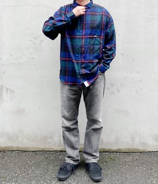 DESCENDANT/HYANNIS B.D LS SHIRT FULL SIZE (NAVY)
