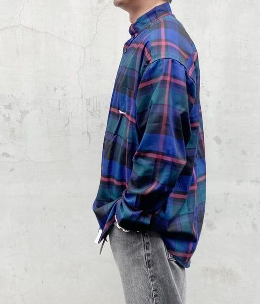 DESCENDANT/HYANNIS B.D LS SHIRT FULL SIZE (NAVY)