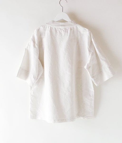 MHL./DRY COTTON LINEN P/O SHIRT (WHITE)