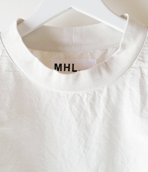 MHL./DRY COTTON LINEN P/O SHIRT (WHITE)