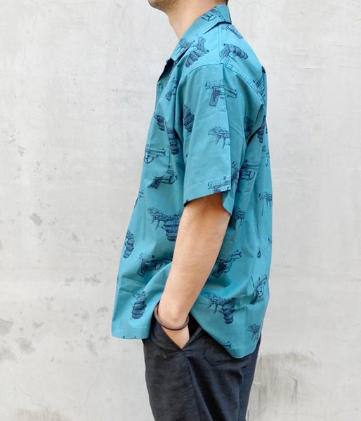 DESCENDANT/SPLASH TEXTILE SS SHIRT (GREEN)