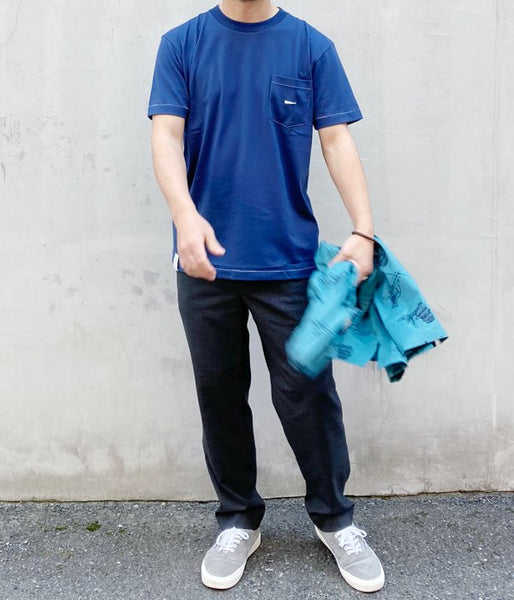 DESCENDANT/CROP CREW NECK SS (NAVY)