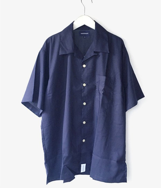 DESCENDANT/ACHIEVE RAYON SS SHIRT (NAVY)