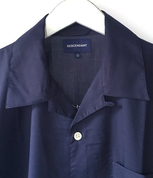 DESCENDANT/ACHIEVE RAYON SS SHIRT (NAVY)