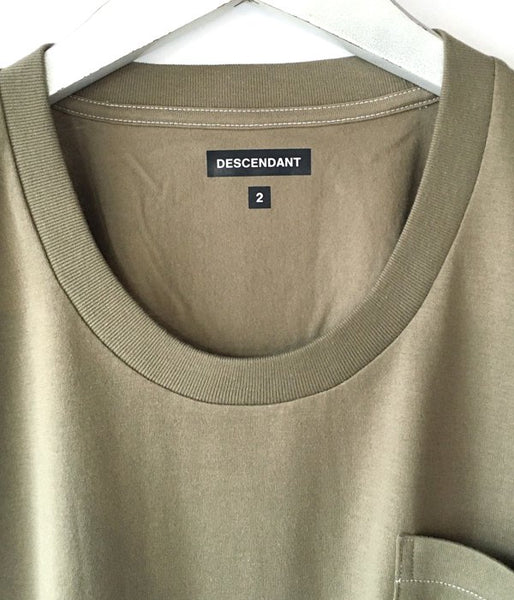 DESCENDANT/CROP U NECK SS (OLIVE DRAB)