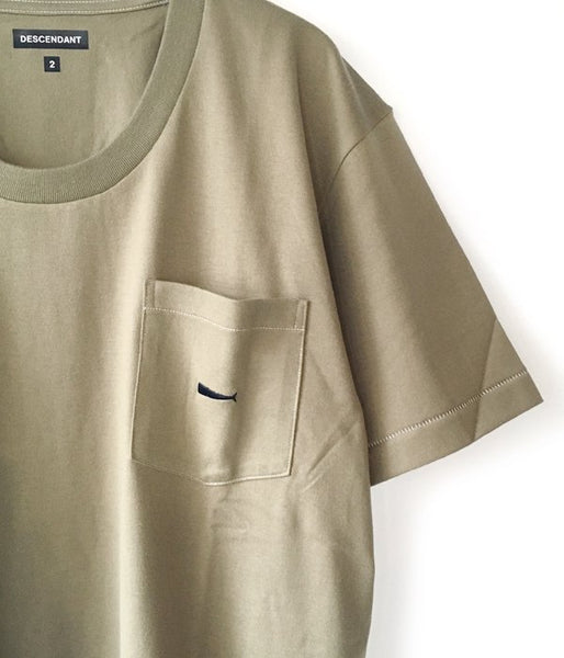 DESCENDANT/CROP U NECK SS (OLIVE DRAB)