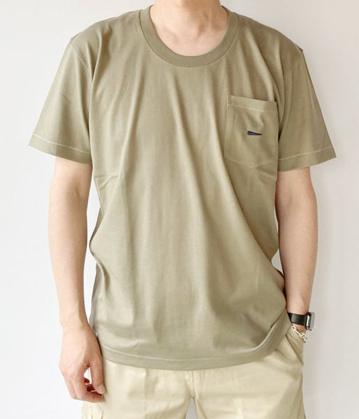 DESCENDANT/CROP U NECK SS (OLIVE DRAB)