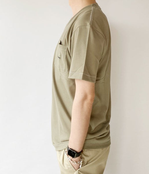 DESCENDANT/CROP U NECK SS (OLIVE DRAB)