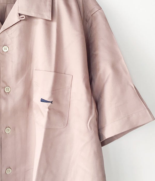 DESCENDANT/PIER SATIN SS SHIRT (PINK)