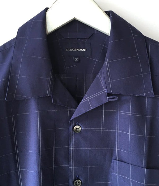 DESCENDANT/SEINE TEXTILE SS SHIRT (NAVY)