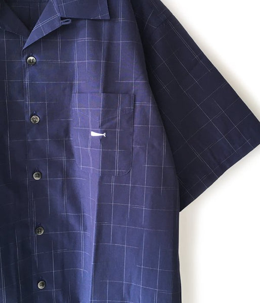 DESCENDANT/SEINE TEXTILE SS SHIRT (NAVY)