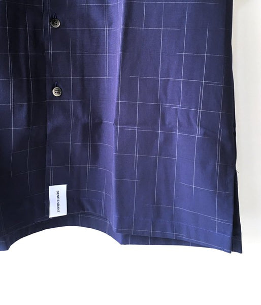 DESCENDANT/SEINE TEXTILE SS SHIRT (NAVY)