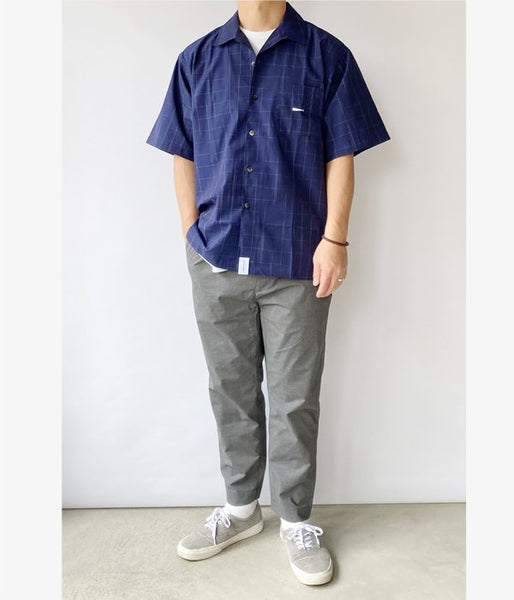 DESCENDANT/SEINE TEXTILE SS SHIRT (NAVY)