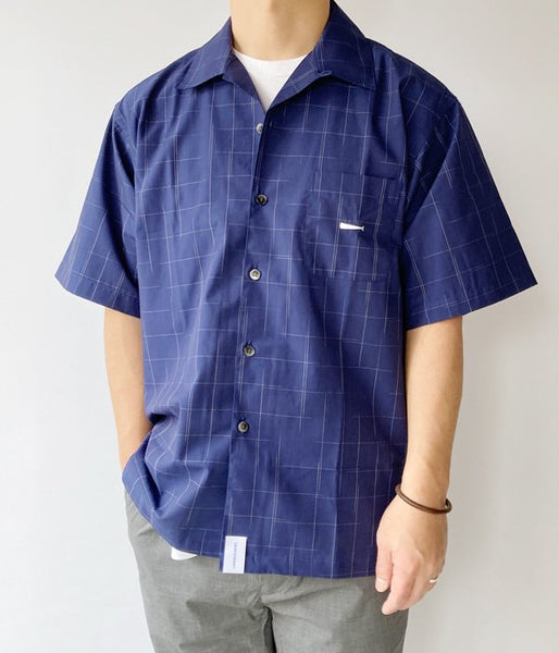 DESCENDANT/SEINE TEXTILE SS SHIRT (NAVY)