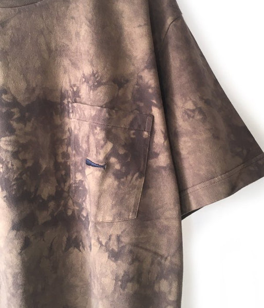 DESCENDANT/CROP TIE DYE SS (OLIVE DRAB)