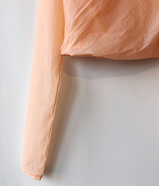 FUMIKA_UCHIDA/Stretch Taffeta/LAYERED CROPPED TOP(ORANGE)