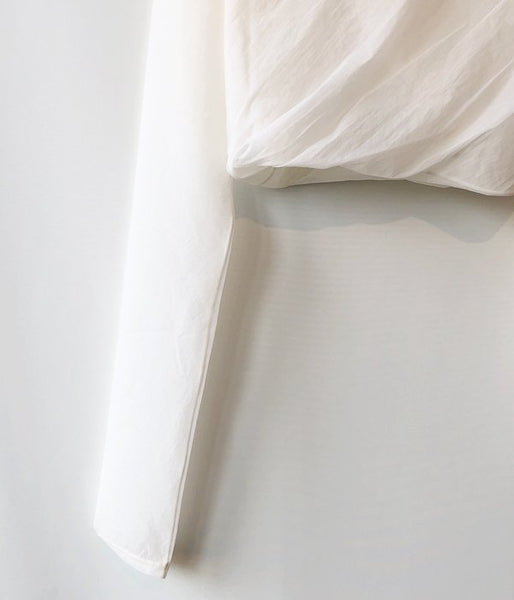 FUMIKA_UCHIDA/Stretch Taffeta/LAYERED CROPPED TOP(WHITE)