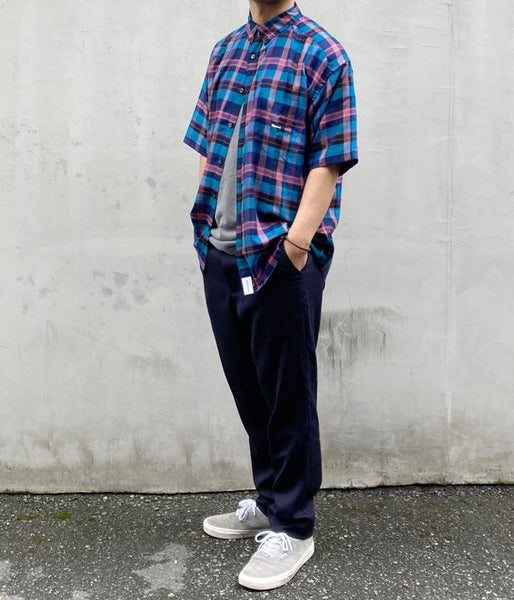 DESCENDANT/HYANNIS B.D SS SHIRT FULL SIZE (BLUE)
