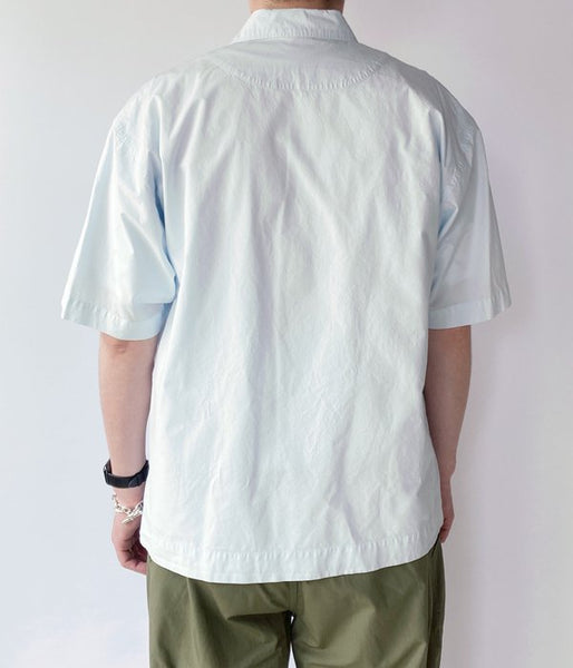 MHL./HIGH TWISTED COTTON POPLIN SS SHIRT (BLUE)