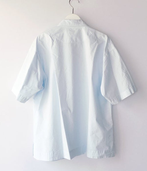MHL./HIGH TWISTED COTTON POPLIN SS SHIRT (BLUE)