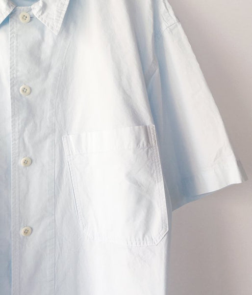 MHL./HIGH TWISTED COTTON POPLIN SS SHIRT (BLUE)