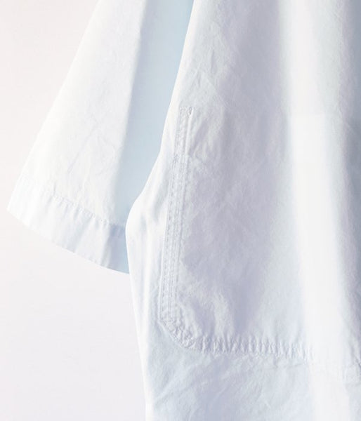 MHL./HIGH TWISTED COTTON POPLIN SS SHIRT (BLUE)