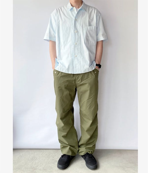 MHL./HIGH TWISTED COTTON POPLIN SS SHIRT (BLUE)