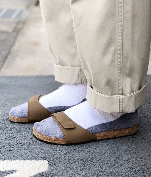ERA./BUBBLE CALF ONEMILE SANDAL "KAMAKURA" (TAUPE)