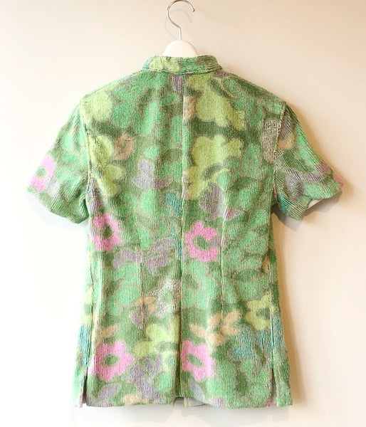 FUMIKA_UCHIDA/Pile/FLORAL REVERSIBLE CHINA JACKET(WHITE)