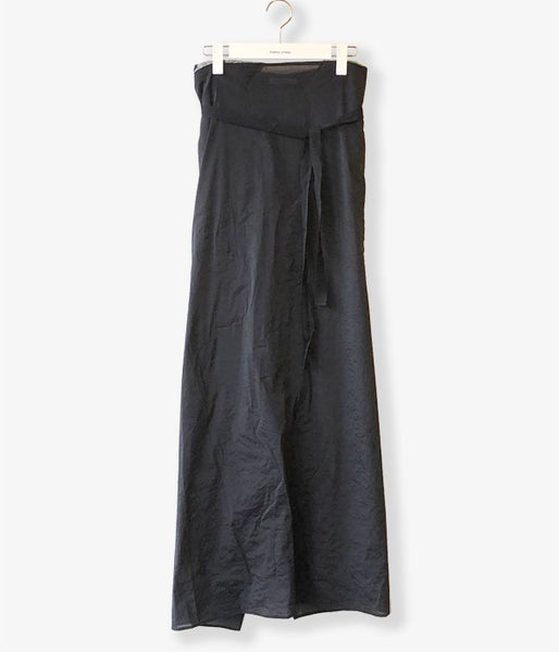 FUMIKA_UCHIDA/Pile/FLORAL WRAP SKIRT(BLACK)